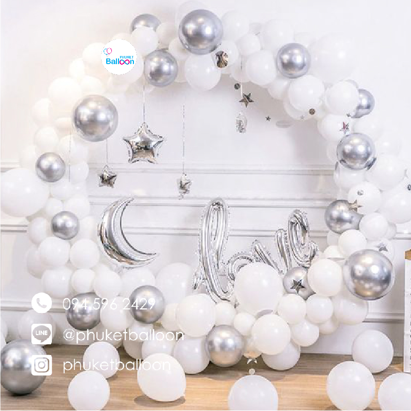 Moon Balloons Circle Arch Stand Birthday