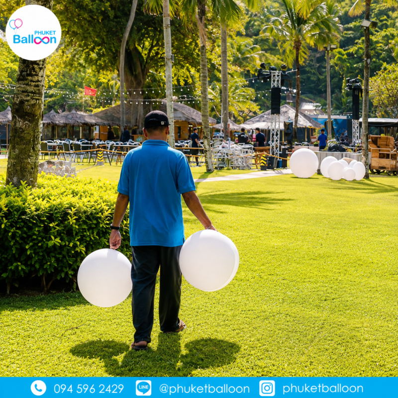 บริการเช่าลูกบอล LED เรืองแสง RGB สำหรับงานอีเวนต์ ปาร์ตี้ และงานแต่งงาน ภูเก็ต Phuket Balloon